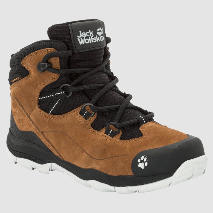 Jack Wolfskin Kids Mtn Attack 3 Lt Texapore Mid Hiking Boots Brown/Black 731569TLX